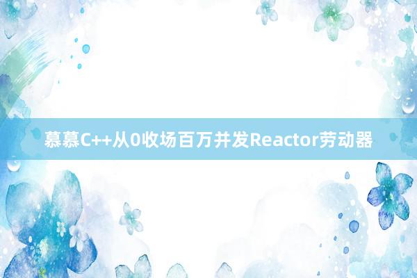 慕慕C++从0收场百万并发Reactor劳动器